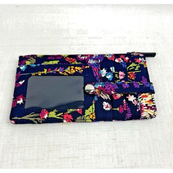 Vera Bradley Essential Messenger Bag & Ultimate Card Case Midnight Wildflowers - Picture 13 of 16